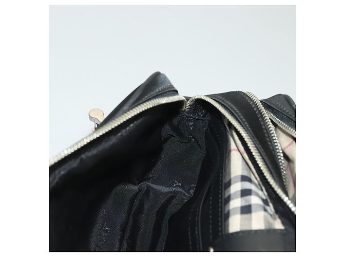 Borsa a tracolla BURBERRY in nylon nero argento autentica bs27160 - vista 20