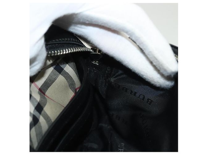 Borsa a tracolla BURBERRY in nylon nero argento autentica bs27160 - vista 21
