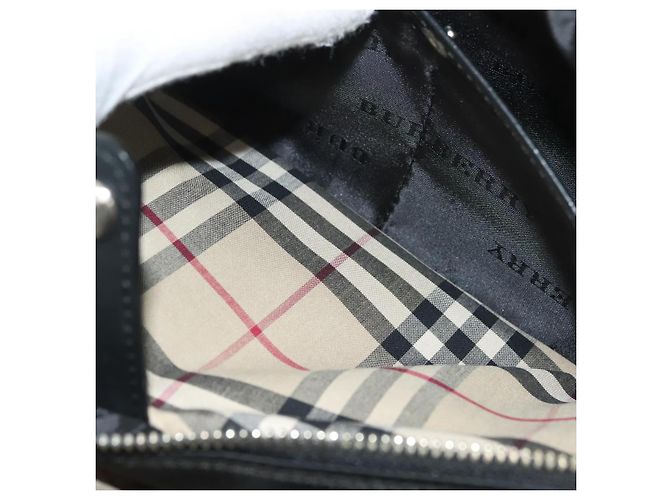 Borsa a tracolla BURBERRY in nylon nero argento autentica bs27160 - vista 22