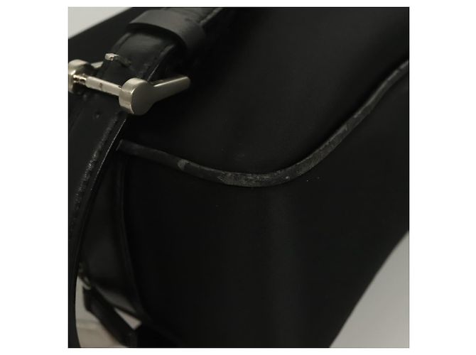 Borsa a tracolla BURBERRY in nylon nero argento autentica bs27160 - vista 7