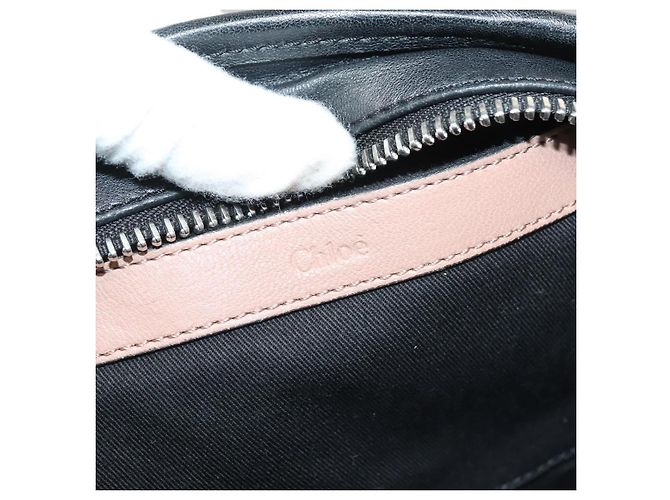 Chloé Etel Borsa a Mano in Pelle 2 in 1 Rosa Argento Auth BA3474 - vista 16