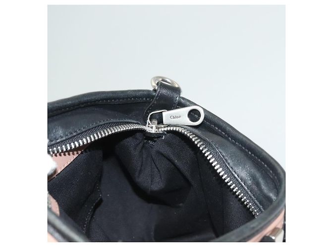 Chloé Etel Borsa a Mano in Pelle 2 in 1 Rosa Argento Auth BA3474 - vista 18