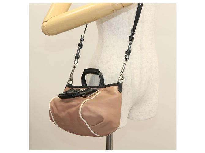 Chloé Etel Borsa a Mano in Pelle 2 in 1 Rosa Argento Auth BA3474 - vista 23