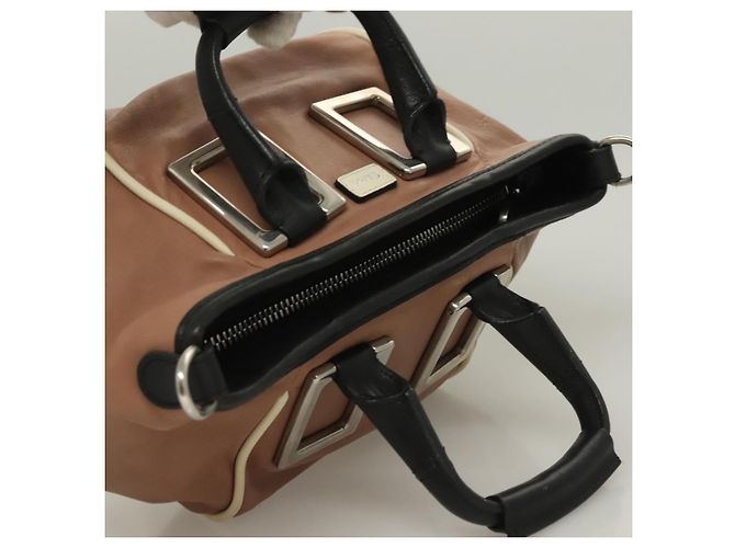 Chloé Etel Borsa a Mano in Pelle 2 in 1 Rosa Argento Auth BA3474 - vista 6