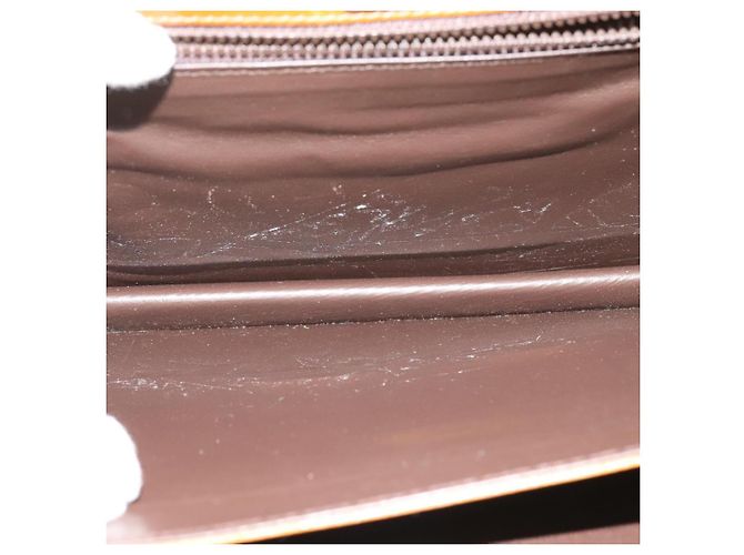 Borsa a mano BALLY in pelle 2 vie marrone oro Auth BA3625 D'oro - vista 11
