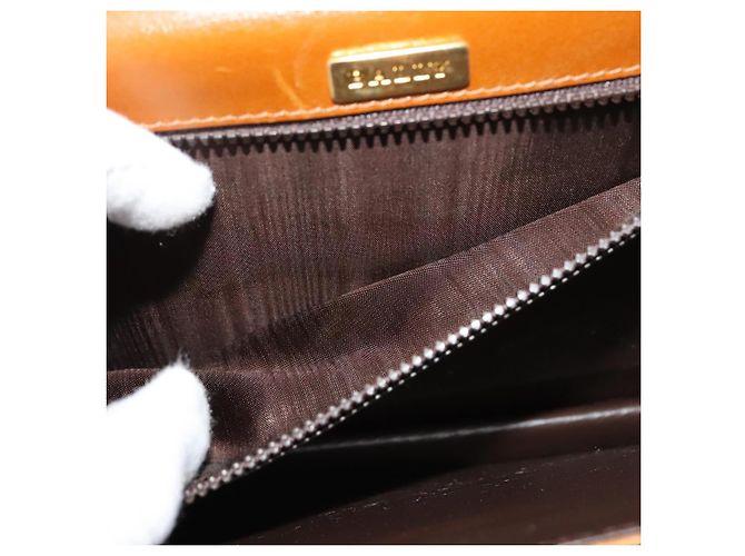Borsa a mano BALLY in pelle 2 vie marrone oro Auth BA3625 D'oro - vista 12