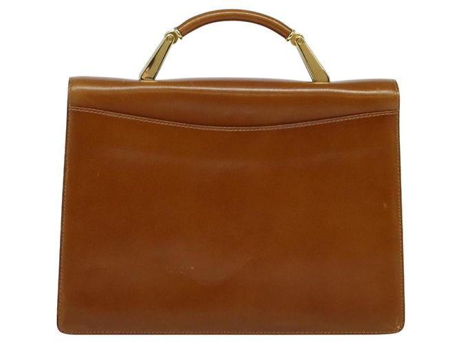 Borsa a mano BALLY in pelle 2 vie marrone oro Auth BA3625 D'oro - vista 2