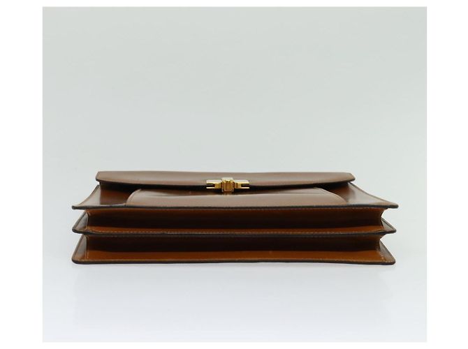 Borsa a mano BALLY in pelle 2 vie marrone oro Auth BA3625 D'oro - vista 5