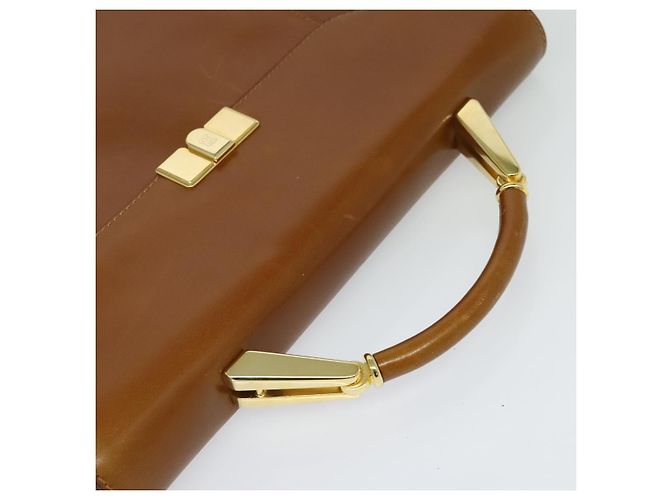 Borsa a mano BALLY in pelle 2 vie marrone oro Auth BA3625 D'oro - vista 6