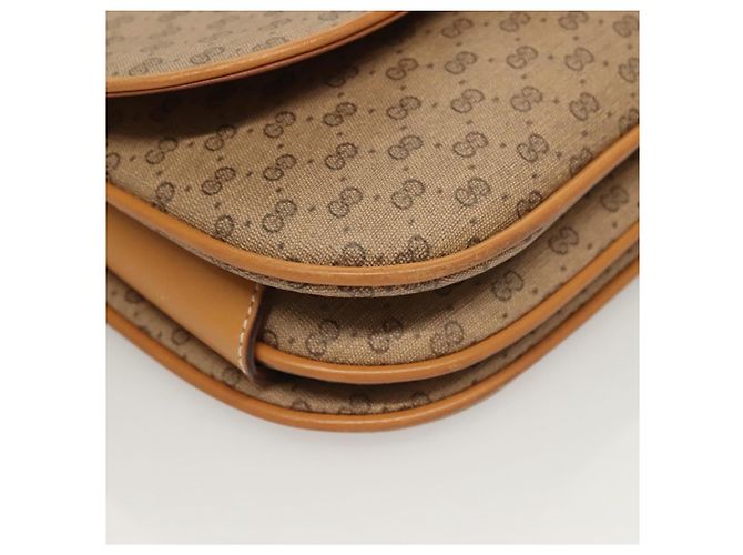 Gucci Borsa a spalla Micro GG Supreme PVC Beige Oro Auth ki5787 D'oro - vista 10