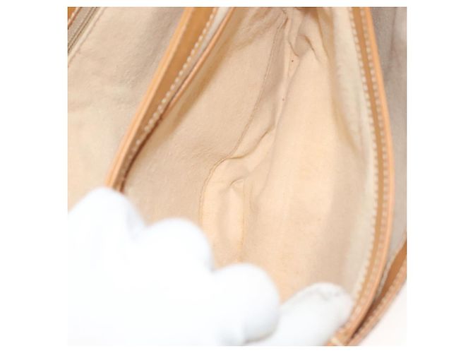 Gucci Borsa a spalla Micro GG Supreme PVC Beige Oro Auth ki5787 D'oro - vista 17