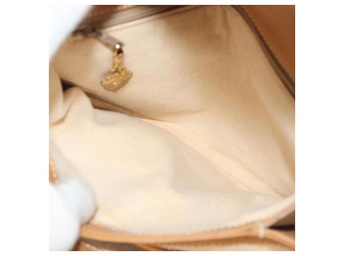 Gucci Borsa a spalla Micro GG Supreme PVC Beige Oro Auth ki5787 D'oro - vista 20