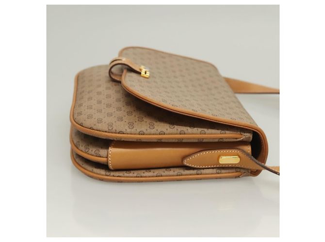 Gucci Borsa a spalla Micro GG Supreme PVC Beige Oro Auth ki5787 D'oro - vista 4
