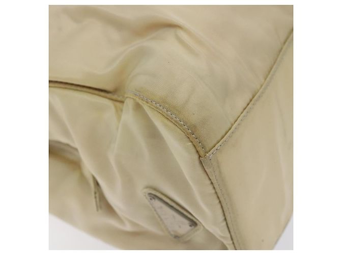 PRADA Borsa a mano in nylon beige Auth bs27127 - vista 15