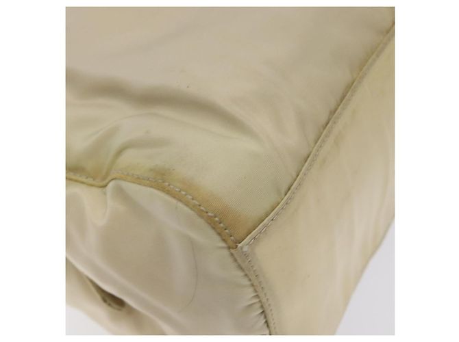 PRADA Borsa a mano in nylon beige Auth bs27127 - vista 16