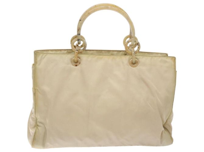 PRADA Borsa a mano in nylon beige Auth bs27127 - vista 2