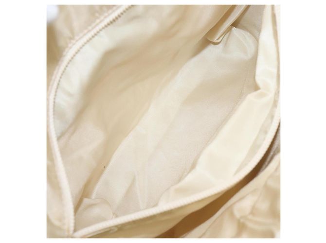 PRADA Borsa a mano in nylon beige Auth bs27127 - vista 20