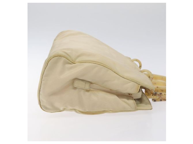 PRADA Borsa a mano in nylon beige Auth bs27127 - vista 3