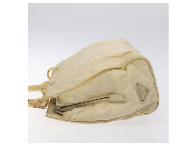 PRADA Borsa a mano in nylon beige Auth bs27127 - vista 4