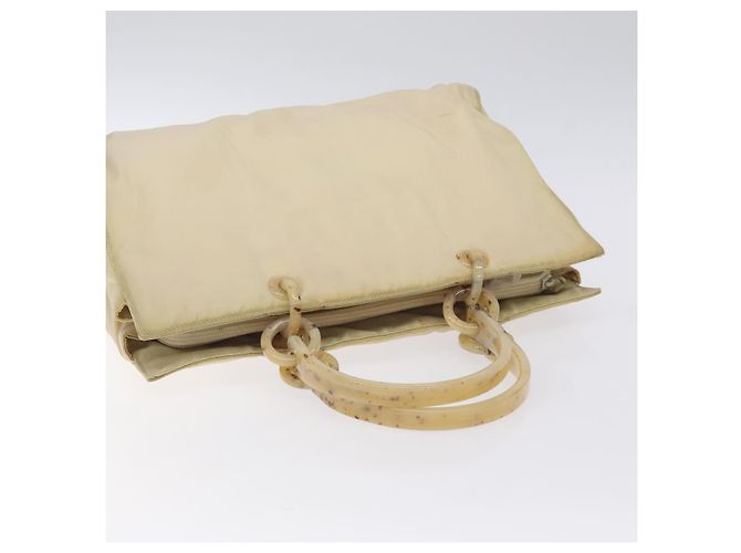 PRADA Borsa a mano in nylon beige Auth bs27127 - vista 6