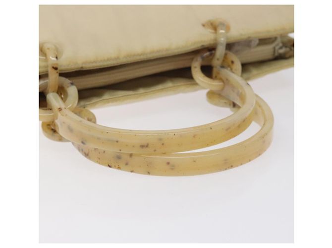 PRADA Borsa a mano in nylon beige Auth bs27127 - vista 7