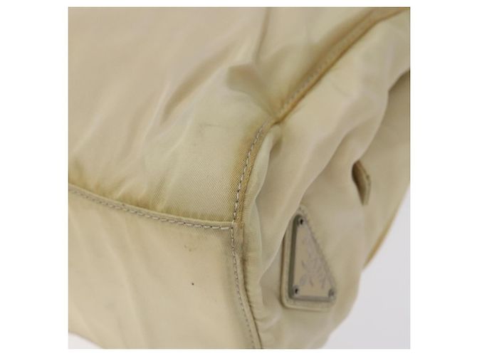 PRADA Borsa a mano in nylon beige Auth bs27127 - vista 9