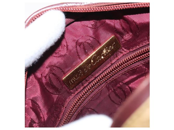 CARTIER Borsa a Spalla Must Line Pelle Marrone Oro Auth BA3580 D'oro - vista 17