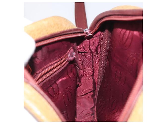 CARTIER Borsa a Spalla Must Line Pelle Marrone Oro Auth BA3580 D'oro - vista 19