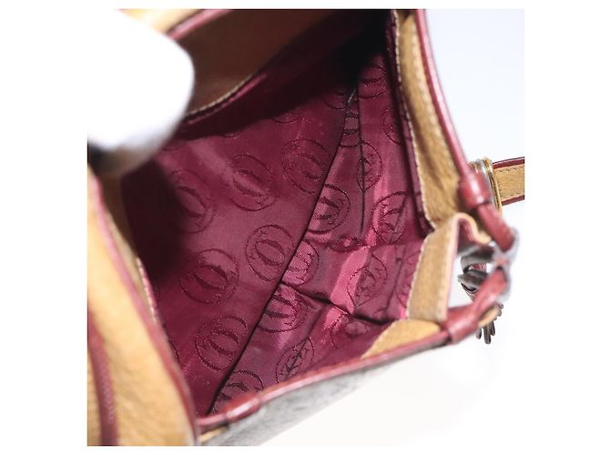CARTIER Borsa a Spalla Must Line Pelle Marrone Oro Auth BA3580 D'oro - vista 22