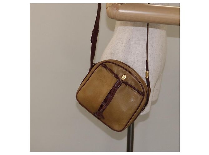 CARTIER Borsa a Spalla Must Line Pelle Marrone Oro Auth BA3580 D'oro - vista 23