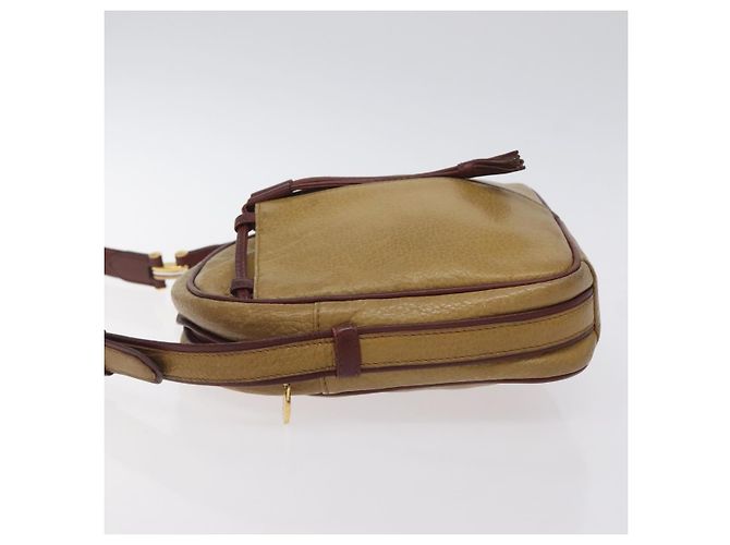 CARTIER Borsa a Spalla Must Line Pelle Marrone Oro Auth BA3580 D'oro - vista 5