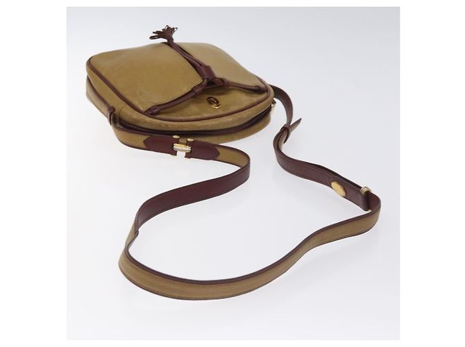 CARTIER Borsa a Spalla Must Line Pelle Marrone Oro Auth BA3580 D'oro - vista 7