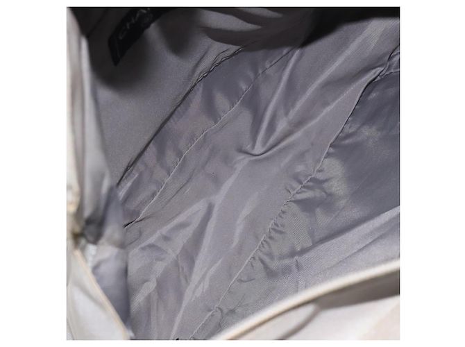 CHANEL Tote Bag PVC Canvas Greige Silber CC Auth bs26664 - Ansicht 10