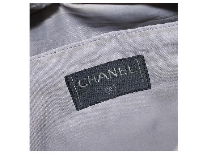 CHANEL Tote Bag PVC Canvas Greige Silber CC Auth bs26664 - Ansicht 18
