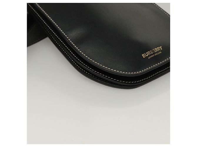 Borsa a vita in pelle nera e oro Burberry Auth bs27391 Nero D'oro - vista 14