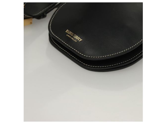 Borsa a vita in pelle nera e oro Burberry Auth bs27391 Nero D'oro - vista 15