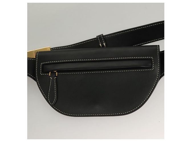 Borsa a vita in pelle nera e oro Burberry Auth bs27391 Nero D'oro - vista 20