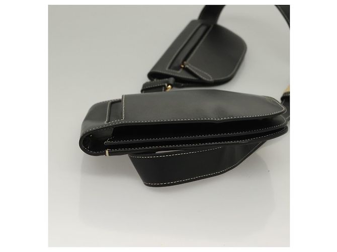 Borsa a vita in pelle nera e oro Burberry Auth bs27391 Nero D'oro - vista 3