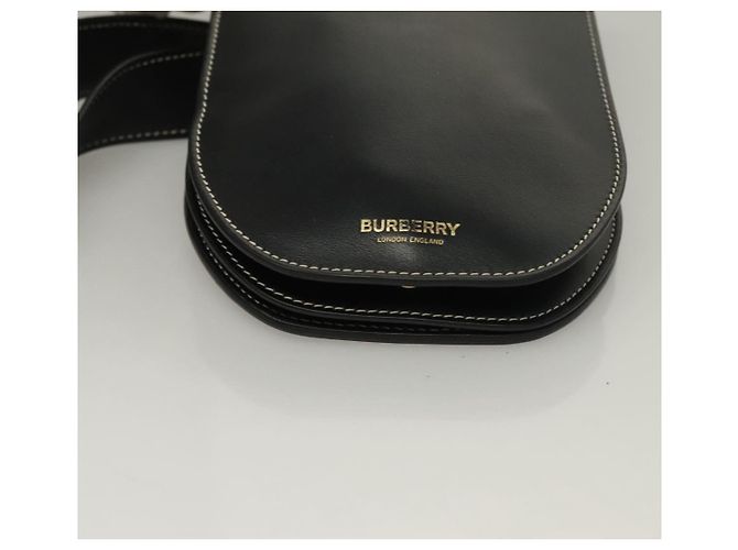 Borsa a vita in pelle nera e oro Burberry Auth bs27391 Nero D'oro - vista 6