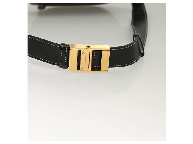 Borsa a vita in pelle nera e oro Burberry Auth bs27391 Nero D'oro - vista 7