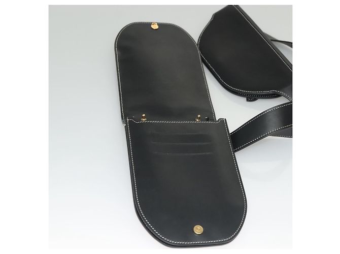 Borsa a vita in pelle nera e oro Burberry Auth bs27391 Nero D'oro - vista 9