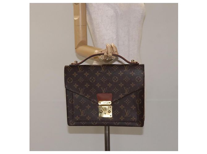 LOUIS VUITTON Monogram Monceau 28 Borsa a Mano M51185 LV Auth 130236 Monogramma - vista 24