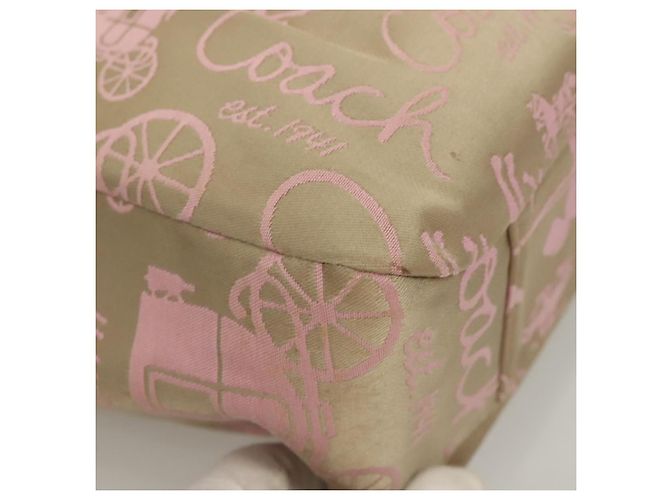 Coach Tote Bag Nylon Pink Silver Auth bs27221 - view 10