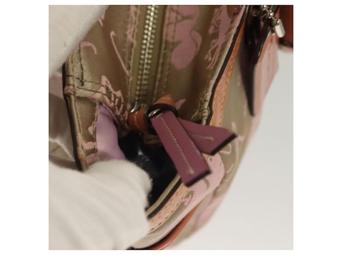 Coach Tote Bag Nylon Pink Silver Auth bs27221 - view 15