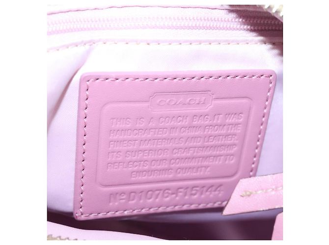 Coach Tote Bag Nylon Pink Silver Auth bs27221 - view 16