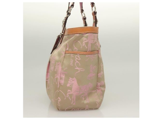 Coach Tote Bag Nylon Pink Silver Auth bs27221 - view 4