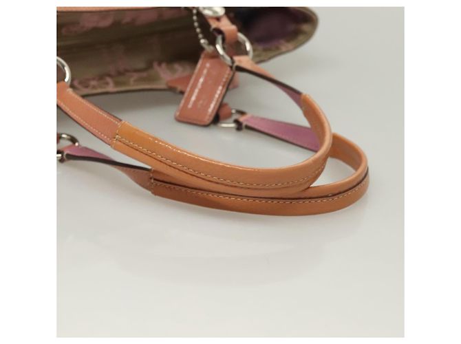 Coach Tote Bag Nylon Pink Silver Auth bs27221 - view 7