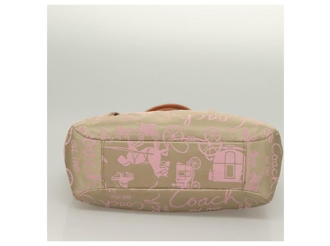 Coach Tote Bag Nylon Pink Silver Auth bs27221 - view 9