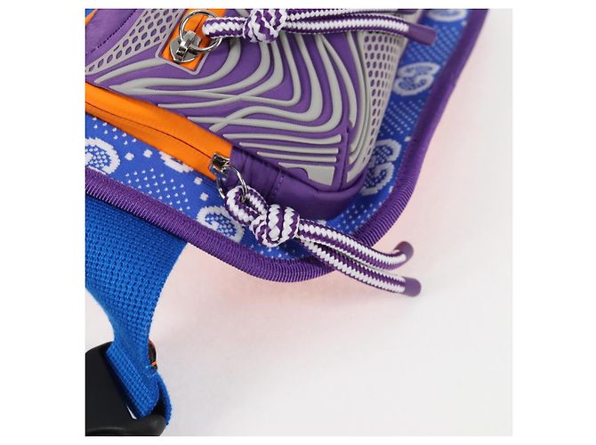 Borsa a vita GUCCI Nylon Argento Viola 752102 Auth 127885M Porpora - vista 16