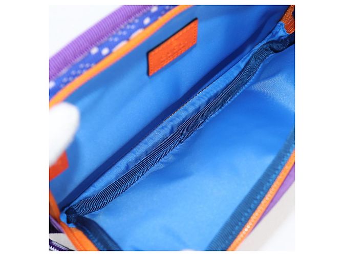 Borsa a vita GUCCI Nylon Argento Viola 752102 Auth 127885M Porpora - vista 19